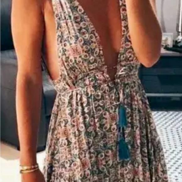Worn Once! H&M Foral Cotton Dress JUNIOR  size 12, fits like a women’s medium. - Picture 1 of 7